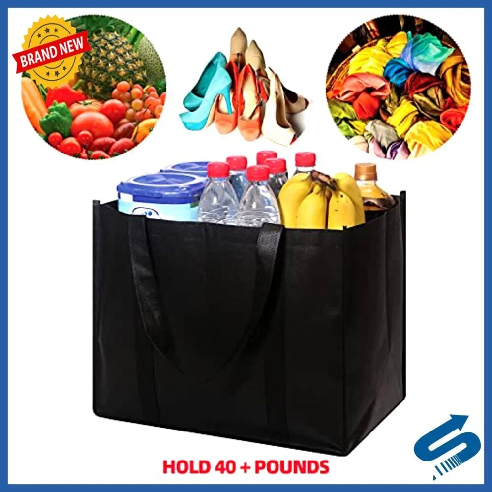Extra Large Heavy Duty Reusable Shopping Tote Bags Foldable Eco Friendly